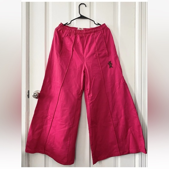Marni Made In Italy Hot Pink Bunny Rabbit Drawstring High Waisted Flare Pants 40 - Picture 2 of 16